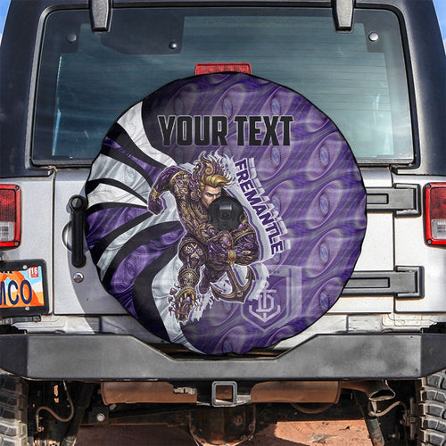 Personalised Fremantle Dockers Spare Tire Cover Trippy Psychedelic Abstract Art Mascot Football Fans