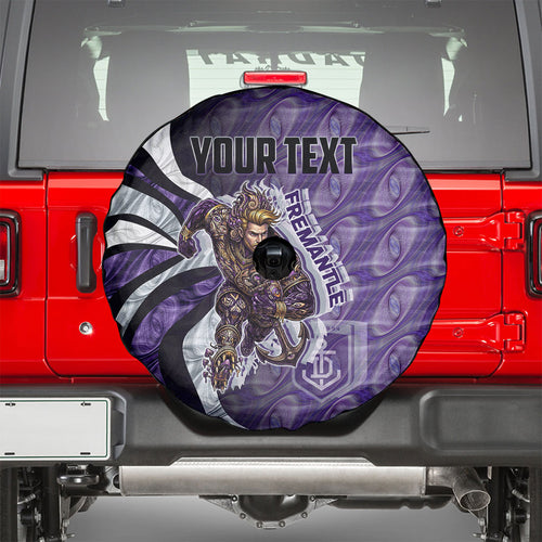 Personalised Fremantle Dockers Spare Tire Cover Trippy Psychedelic Abstract Art Mascot Football Fans