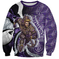 Personalised Fremantle Dockers Sweatshirt Trippy Psychedelic Abstract Art Mascot Football Fans