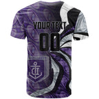 Personalised Fremantle Dockers T Shirt Trippy Psychedelic Abstract Art Mascot Football Fans