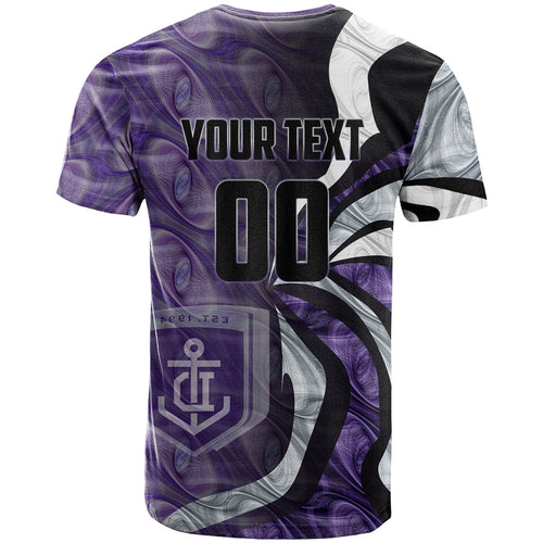 Personalised Fremantle Dockers T Shirt Trippy Psychedelic Abstract Art Mascot Football Fans
