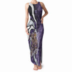 Personalised Fremantle Dockers Tank Maxi Dress Trippy Psychedelic Abstract Art Mascot Football Fans