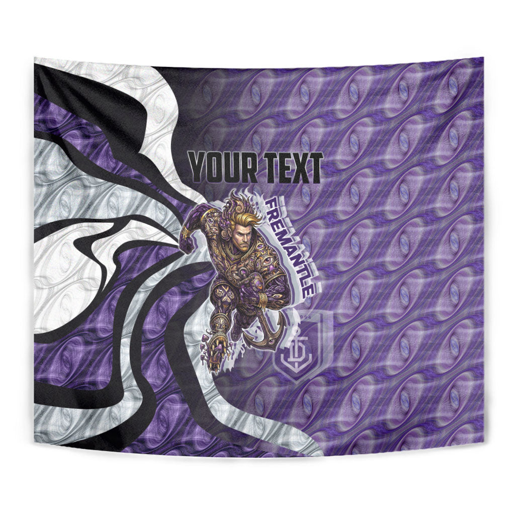 Personalised Fremantle Dockers Tapestry Trippy Psychedelic Abstract Art Mascot Football Fans