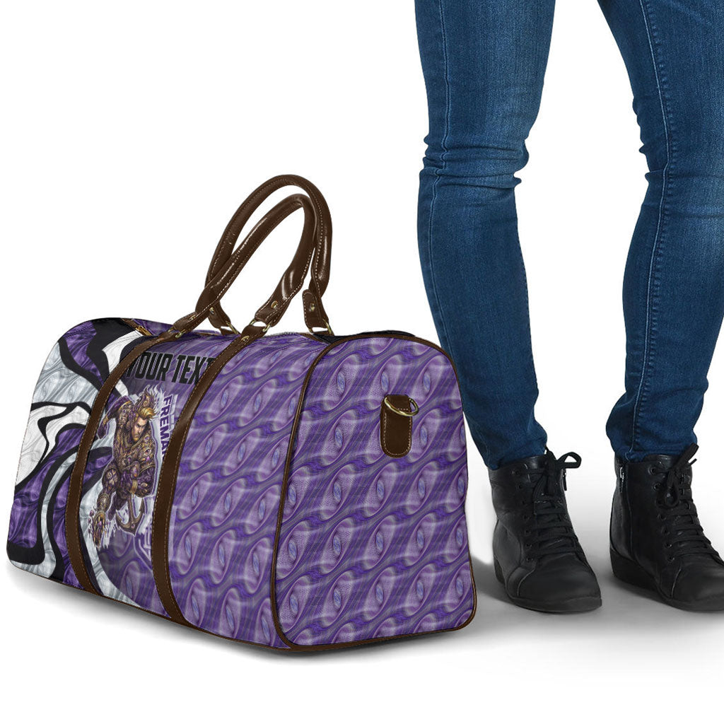 Personalised Fremantle Dockers Travel Bag Trippy Psychedelic Abstract Art Mascot Football Fans