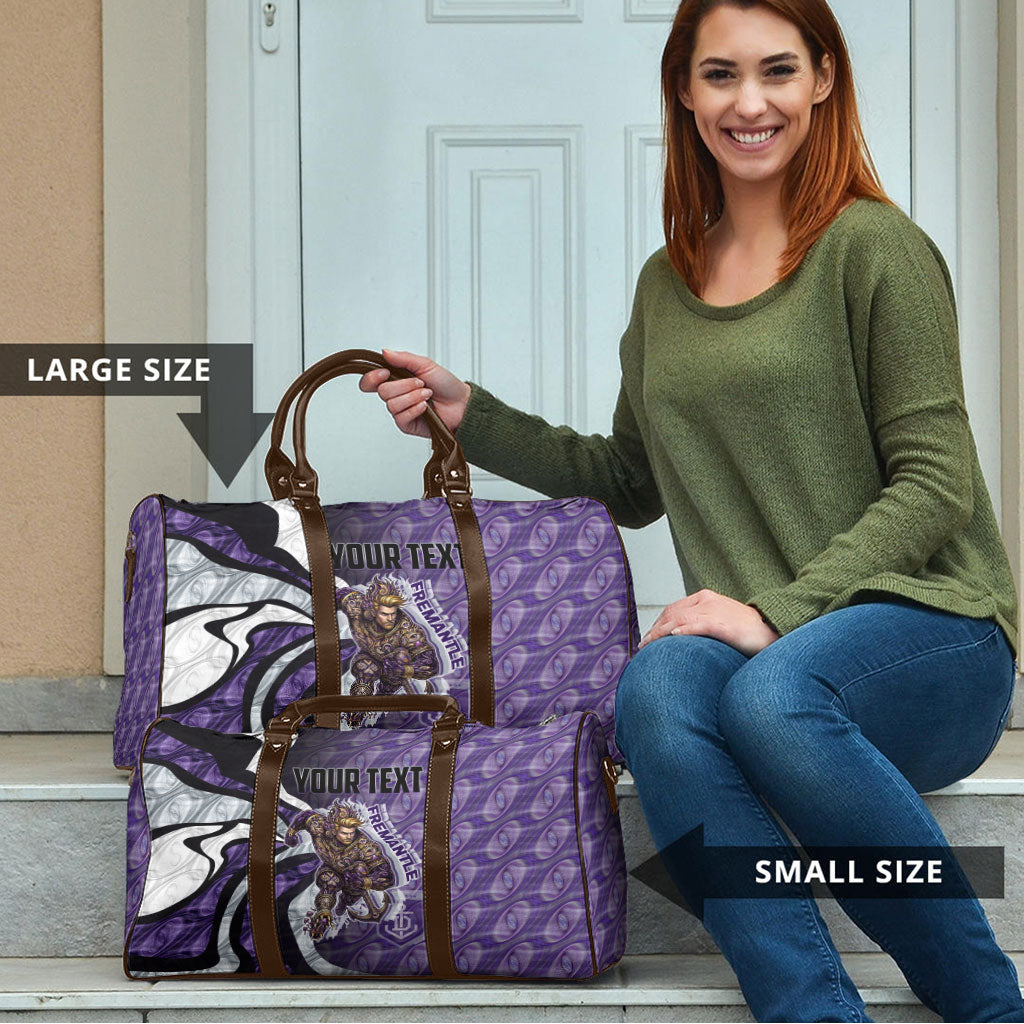 Personalised Fremantle Dockers Travel Bag Trippy Psychedelic Abstract Art Mascot Football Fans
