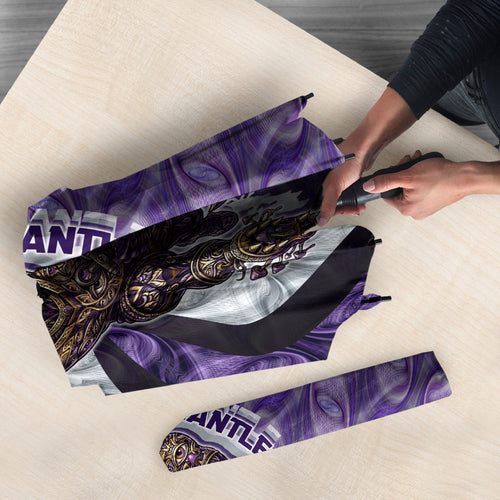 Personalised Fremantle Dockers Umbrella Trippy Psychedelic Abstract Art Mascot Football Fans