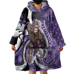 Personalised Fremantle Dockers Wearable Blanket Hoodie Trippy Psychedelic Abstract Art Mascot Football Fans