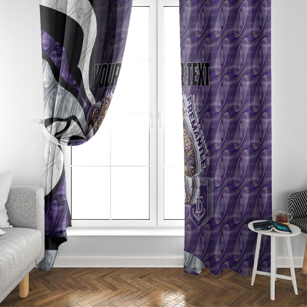 Personalised Fremantle Dockers Window Curtain Trippy Psychedelic Abstract Art Mascot Football Fans