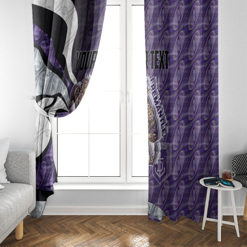 Personalised Fremantle Dockers Window Curtain Trippy Psychedelic Abstract Art Mascot Football Fans