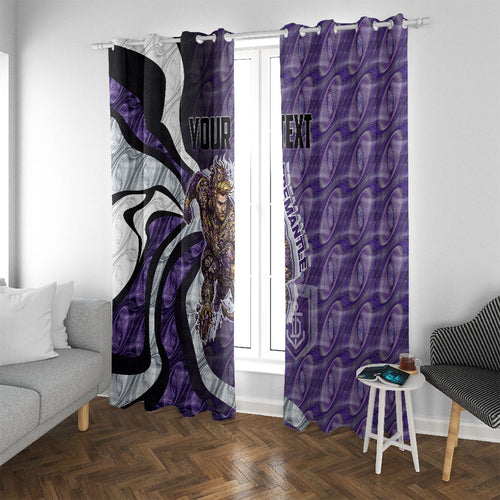 Personalised Fremantle Dockers Window Curtain Trippy Psychedelic Abstract Art Mascot Football Fans
