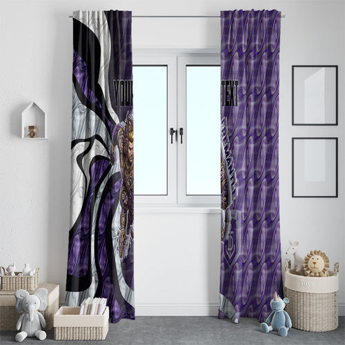 Personalised Fremantle Dockers Window Curtain Trippy Psychedelic Abstract Art Mascot Football Fans