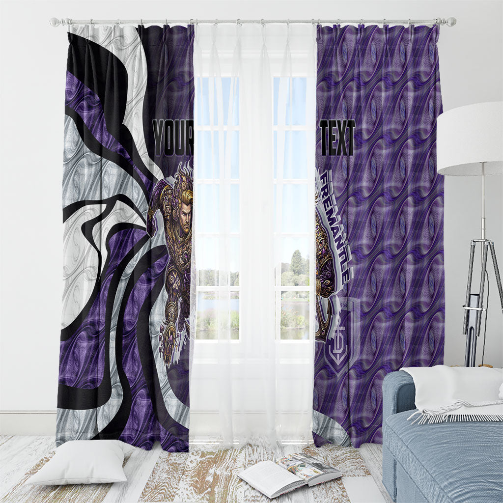 Personalised Fremantle Dockers Window Curtain Trippy Psychedelic Abstract Art Mascot Football Fans