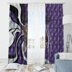 Personalised Fremantle Dockers Window Curtain Trippy Psychedelic Abstract Art Mascot Football Fans