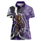 Personalised Fremantle Dockers Women Polo Shirt Trippy Psychedelic Abstract Art Mascot Football Fans