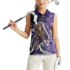 Personalised Fremantle Dockers Women Sleeveless Polo Shirt Trippy Psychedelic Abstract Art Mascot Football Fans