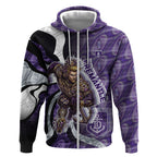 Personalised Fremantle Dockers Zip Hoodie Trippy Psychedelic Abstract Art Mascot Football Fans