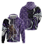Personalised Fremantle Dockers Zip Hoodie Trippy Psychedelic Abstract Art Mascot Football Fans