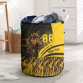 Personalised Hawthorn Hawks Football Laundry Basket Australian City Skyline Graphic Fierce Mascot Art