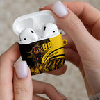 Personalised Hawthorn Hawks Football AirPods Case Australian City Skyline Graphic Fierce Mascot Art