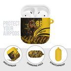 Personalised Hawthorn Hawks Football AirPods Case Australian City Skyline Graphic Fierce Mascot Art