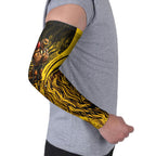 Personalised Hawthorn Hawks Football Arm Sleeves Australian City Skyline Graphic Fierce Mascot Art