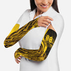 Personalised Hawthorn Hawks Football Arm Sleeves Australian City Skyline Graphic Fierce Mascot Art