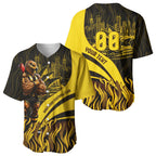 Personalised Hawthorn Hawks Football Baseball Jersey Australian City Skyline Graphic Fierce Mascot Art