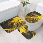 Personalised Hawthorn Hawks Football Bathroom Set Australian City Skyline Graphic Fierce Mascot Art