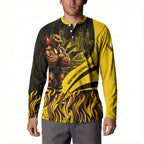 Personalised Hawthorn Hawks Football Button Sweatshirt Australian City Skyline Graphic Fierce Mascot Art