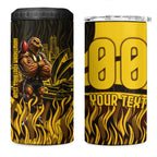 Personalised Hawthorn Hawks Football 4 in 1 Can Cooler Tumbler Australian City Skyline Graphic Fierce Mascot Art