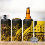 Personalised Hawthorn Hawks Football 4 in 1 Can Cooler Tumbler Australian City Skyline Graphic Fierce Mascot Art