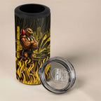 Personalised Hawthorn Hawks Football 4 in 1 Can Cooler Tumbler Australian City Skyline Graphic Fierce Mascot Art