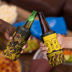Personalised Hawthorn Hawks Football 4 in 1 Can Cooler Tumbler Australian City Skyline Graphic Fierce Mascot Art