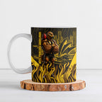 Personalised Hawthorn Hawks Football Ceramic Mug Australian City Skyline Graphic Fierce Mascot Art
