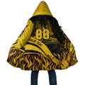 Personalised Hawthorn Hawks Football Cloak Australian City Skyline Graphic Fierce Mascot Art