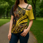 Personalised Hawthorn Hawks Football Cross Shoulder Shirt Australian City Skyline Graphic Fierce Mascot Art