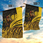 Personalised Hawthorn Hawks Football Garden Flag Australian City Skyline Graphic Fierce Mascot Art