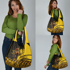 Personalised Hawthorn Hawks Football Grocery Bag Australian City Skyline Graphic Fierce Mascot Art