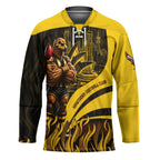 Personalised Hawthorn Hawks Football Hockey Jersey Australian City Skyline Graphic Fierce Mascot Art