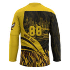Personalised Hawthorn Hawks Football Hockey Jersey Australian City Skyline Graphic Fierce Mascot Art