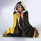Personalised Hawthorn Hawks Football Hooded Blanket Australian City Skyline Graphic Fierce Mascot Art