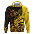 Personalised Hawthorn Hawks Football Hoodie Australian City Skyline Graphic Fierce Mascot Art