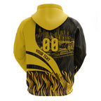 Personalised Hawthorn Hawks Football Hoodie Australian City Skyline Graphic Fierce Mascot Art