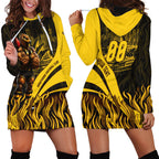 Personalised Hawthorn Hawks Football Hoodie Dress Australian City Skyline Graphic Fierce Mascot Art