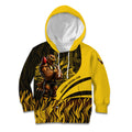 Personalised Hawthorn Hawks Football Kid Hoodie Australian City Skyline Graphic Fierce Mascot Art