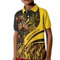 Personalised Hawthorn Hawks Football Kid Polo Shirt Australian City Skyline Graphic Fierce Mascot Art