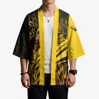 Personalised Hawthorn Hawks Football Kimono Australian City Skyline Graphic Fierce Mascot Art