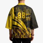 Personalised Hawthorn Hawks Football Kimono Australian City Skyline Graphic Fierce Mascot Art