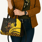 Personalised Hawthorn Hawks Football Leather Bag Australian City Skyline Graphic Fierce Mascot Art