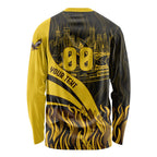 Personalised Hawthorn Hawks Football Long Sleeve Shirt Australian City Skyline Graphic Fierce Mascot Art